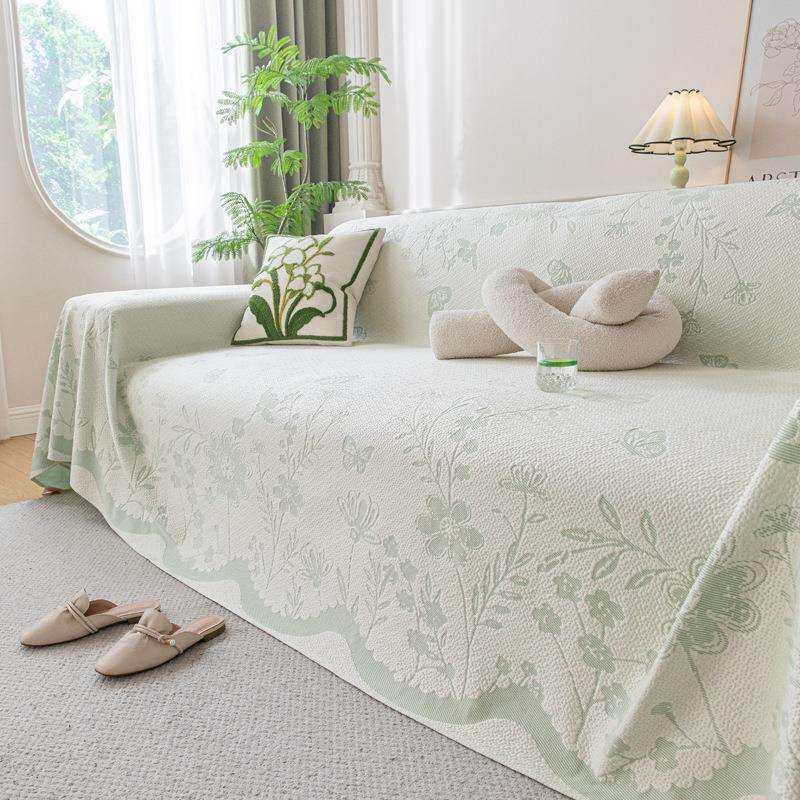 夏季新款凉感沙发巾轻奢一片式沙发盖巾防滑沙发盖布盖毯高级感