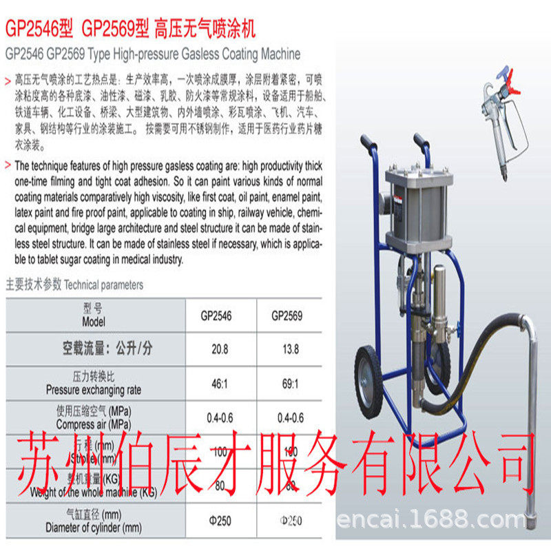 上海洪申GP2546IGP2569宏申高压无气喷涂机宏森GP2546-2GP2569-2