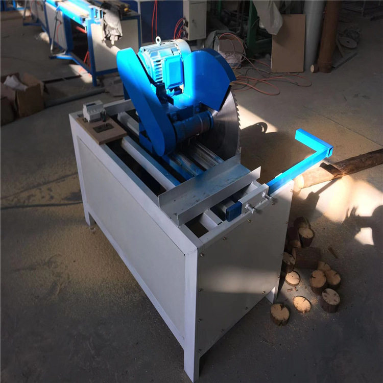 小型圆木断木锯 半自动木料木柴分段锯 竹子原木断块锯