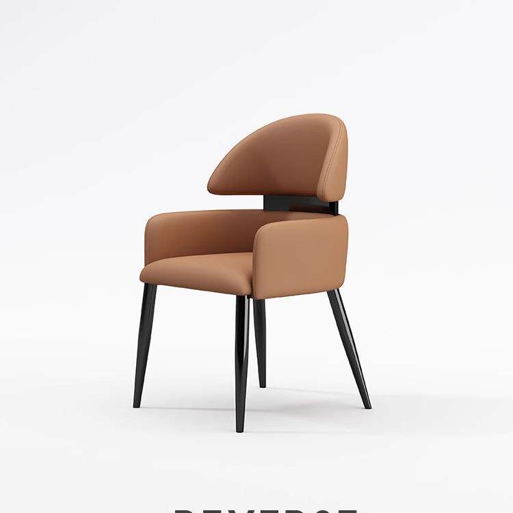 罗信意式轻奢餐椅2026新款家用酒店餐厅高级感餐桌靠背椅子休闲椅