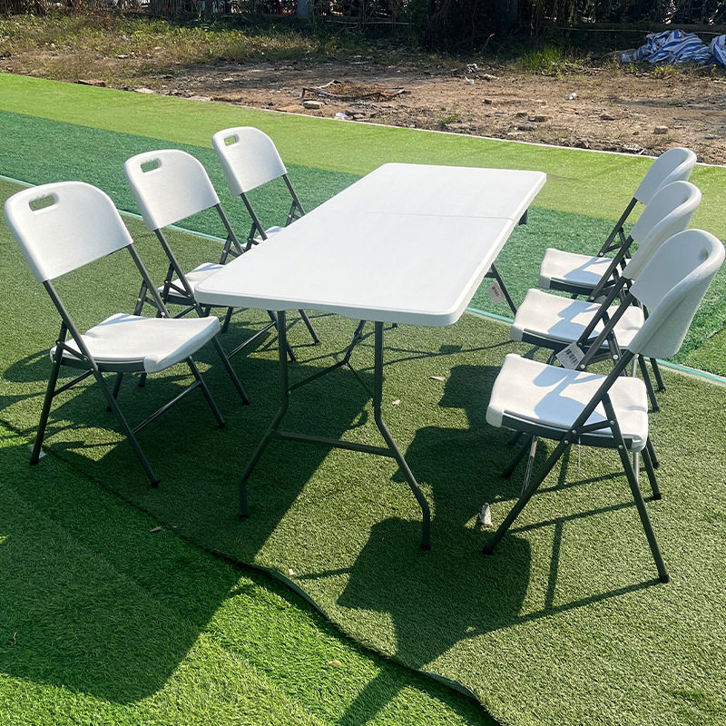 折叠桌子 户外便携式多用电脑桌 简易长条会议桌餐桌学生培训课桌