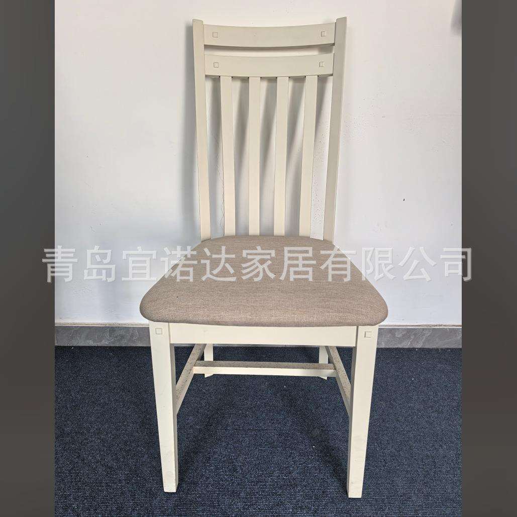实木桦木软垫座椅餐厅餐馆实木框架椅子家用商用椅子