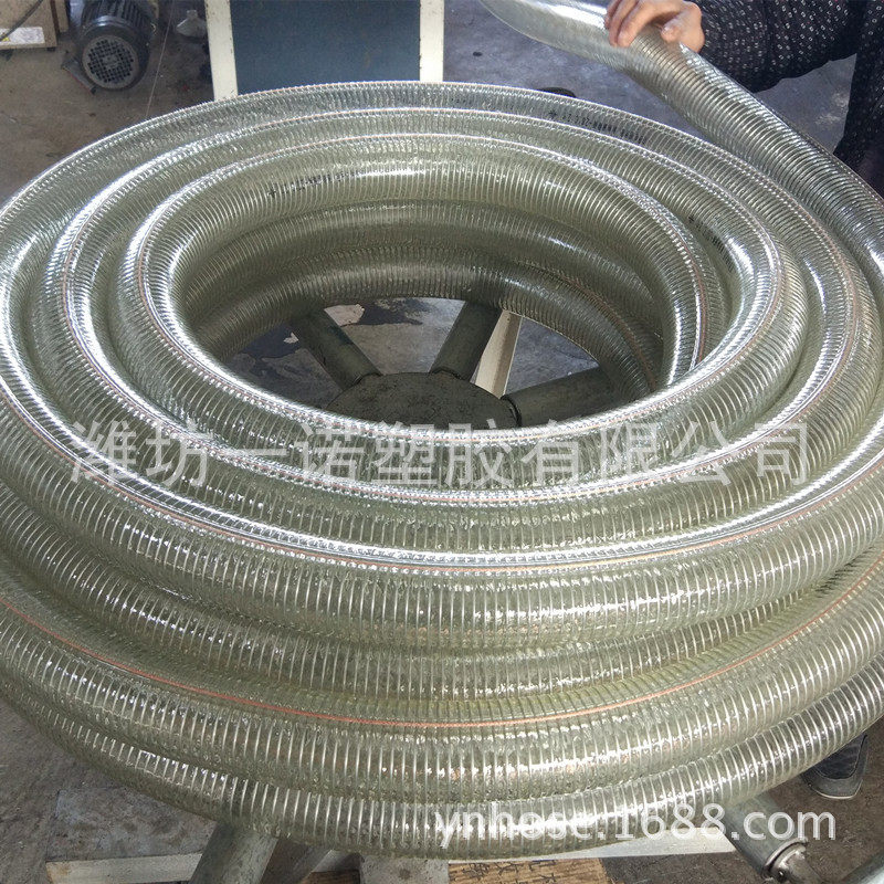 透明PVC钢丝软管吸水管抽真空油管耐高温塑料软管耐腐蚀耐老化