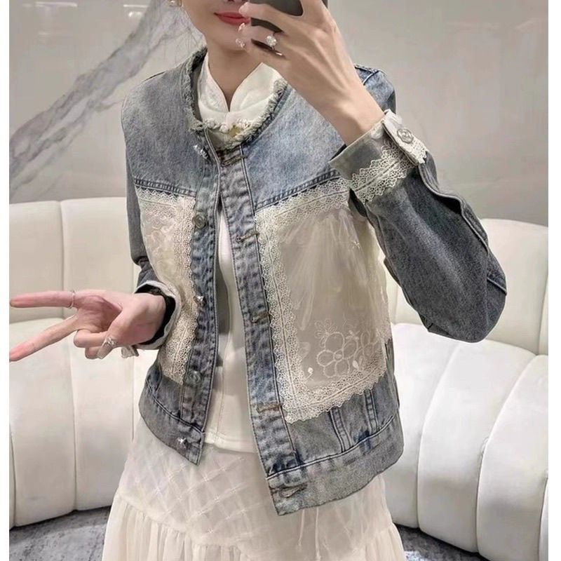 2024早春欧货牛仔外套女