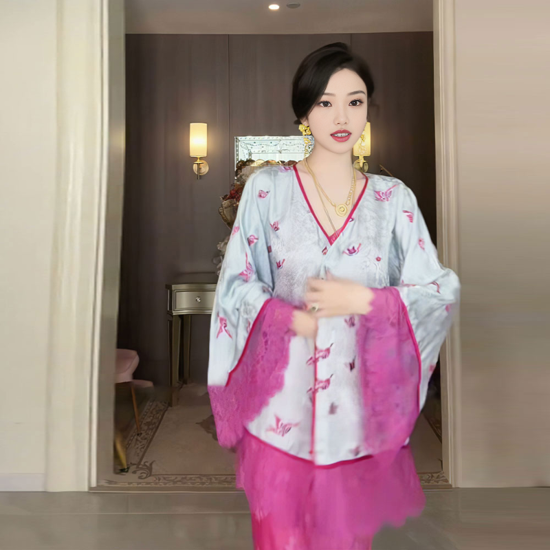 复古新中式外套套装2025