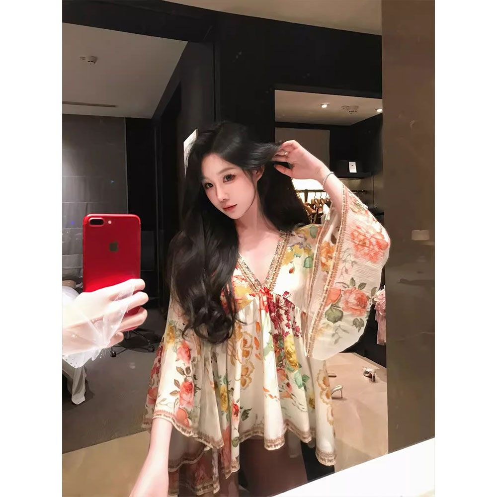 2024气质夏季显瘦新款衬衫宽松上衣女仙气韵味气质成熟上衣外穿女