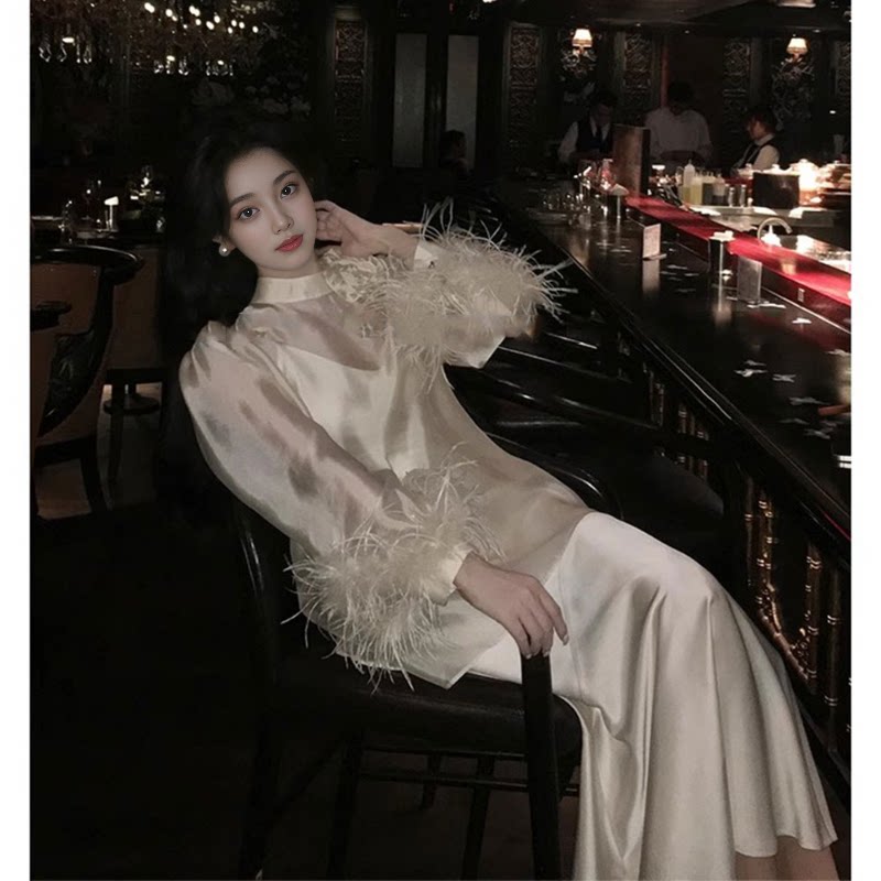现货~高级长款衬衫时尚设