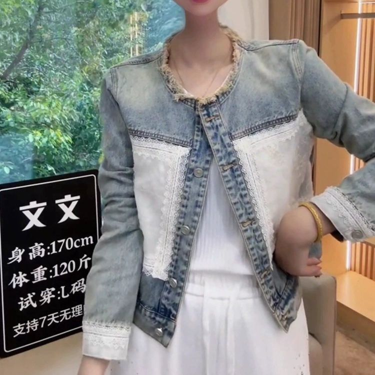 欧货设计感牛仔外套女春