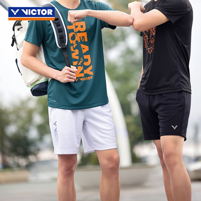 威克多VICTOR胜利羽毛球服运动短裤男女大赛款透气速干R50202