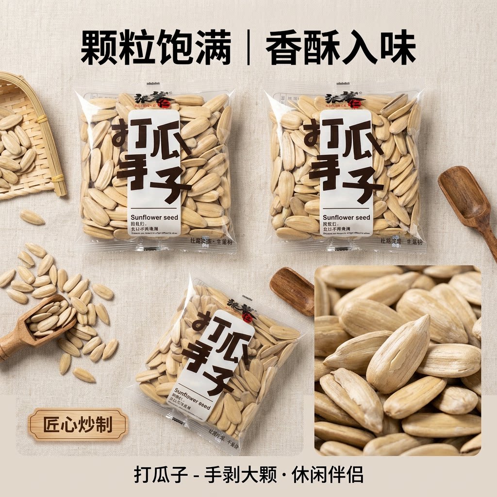 张笨仁手剥葵花籽香酥入味
