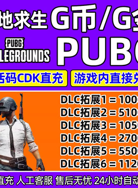 pubgg币充值绝地求生g币cdk兑换码G币充值CDKey皮肤吃鸡gb充值cdk