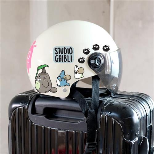 电动摩托车贴纸卡通龙猫贴画女生女款装饰头盔安全帽后备箱贴纸