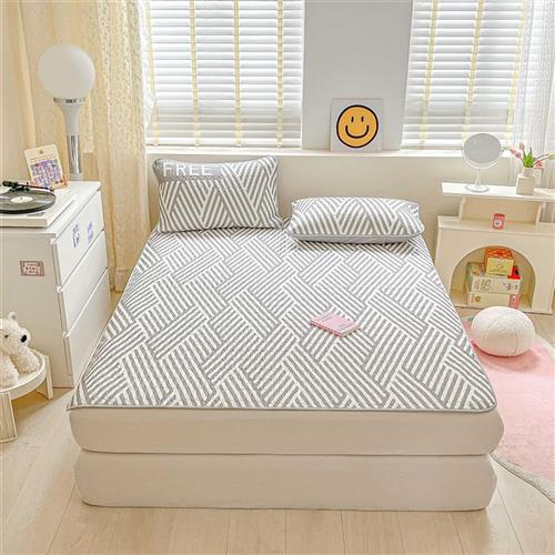 凉席冰丝席可水洗A类乳胶席床垫夏天空调凉感床单软垫四季可水洗