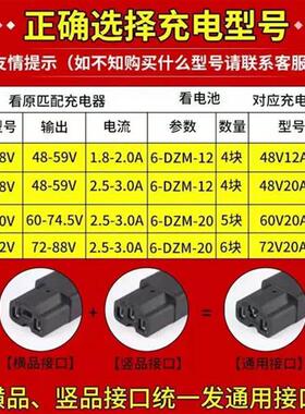 捷运达智能充电器自动断电电动车电瓶充电器48V60V72v两三轮车