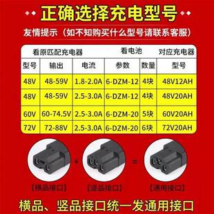 捷运达智能充电器自动断电电动车电瓶充电器48V60V72v两三轮车