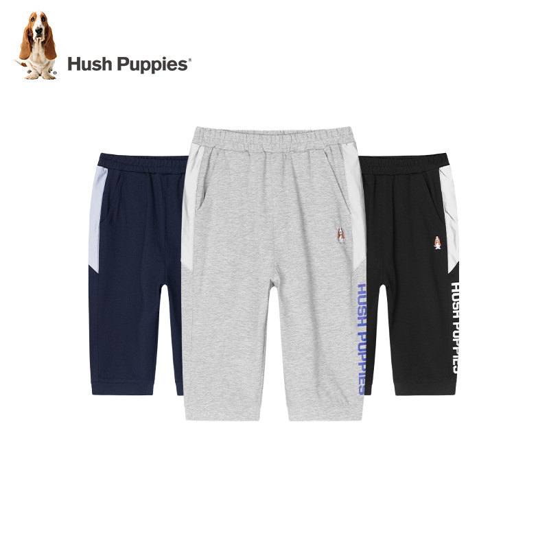 暇步士童装男童裤子夏季新款大童休闲宽松七分裤儿童宽松运动短裤