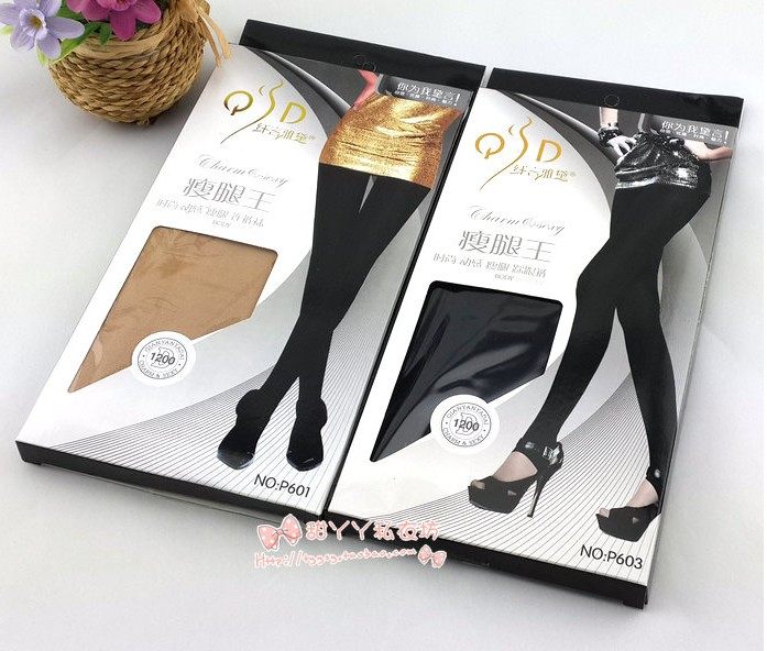 纤言雅黛瘦腿王1200D春秋款超大弹力P601连裤袜P603踩脚6条包邮