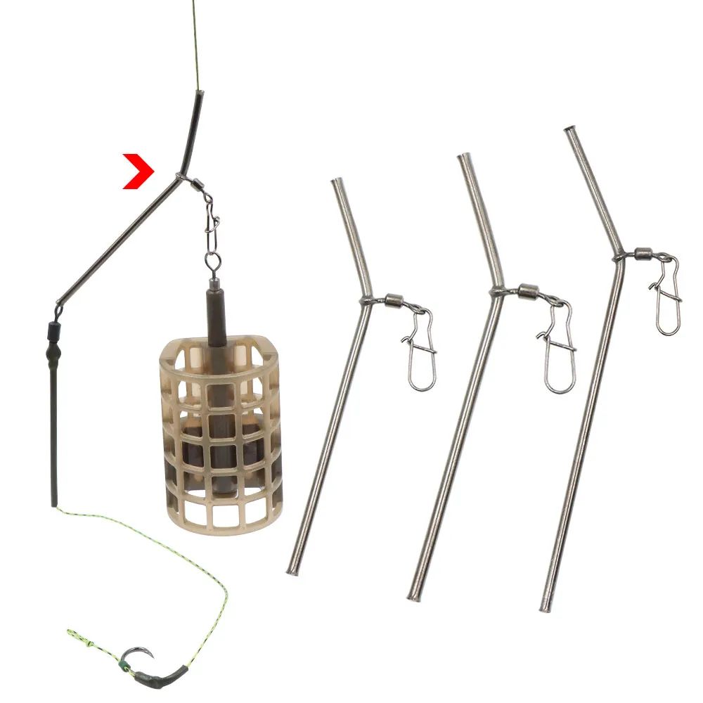 3pcs Carp Fishing Accessories Method Feeder Bait Cage Anti-t