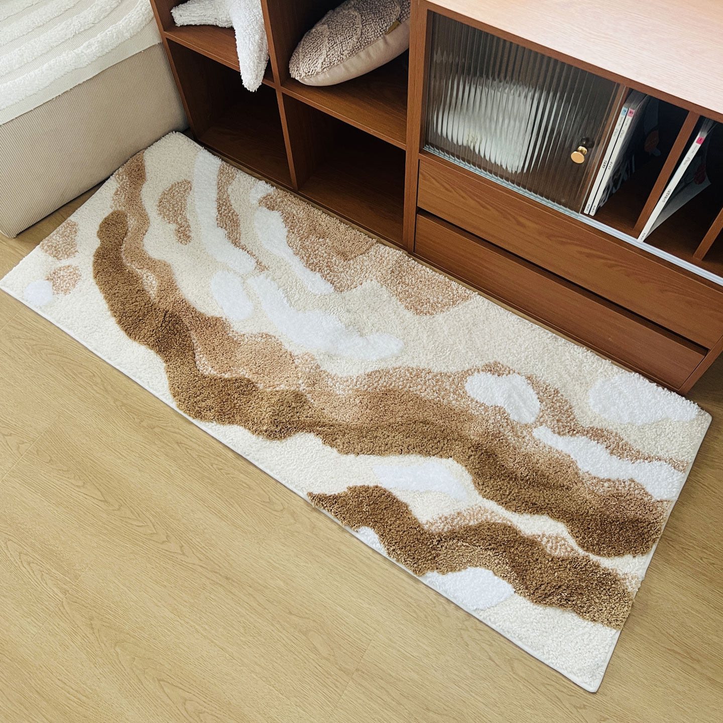白沙海滩卧室床边地毯厨房长条吸水防滑地垫门口阳台衣帽间脚垫子
