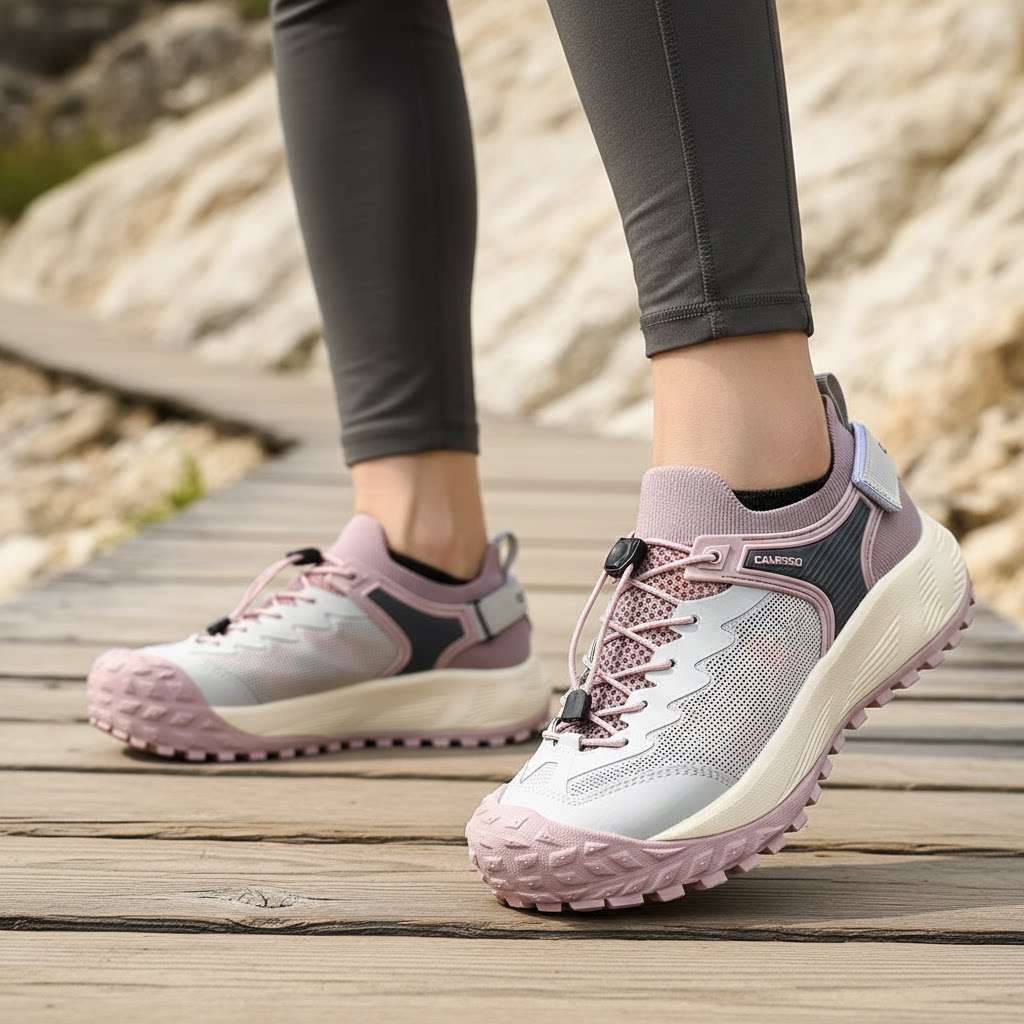 德国CAMSSOO夏季单网透气户外低帮轻便透气防滑耐磨徒步登山鞋女