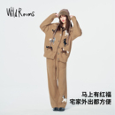 可外穿 冬季 WildRooms2026年马年新款 保暖家居服女半边绒睡衣套装
