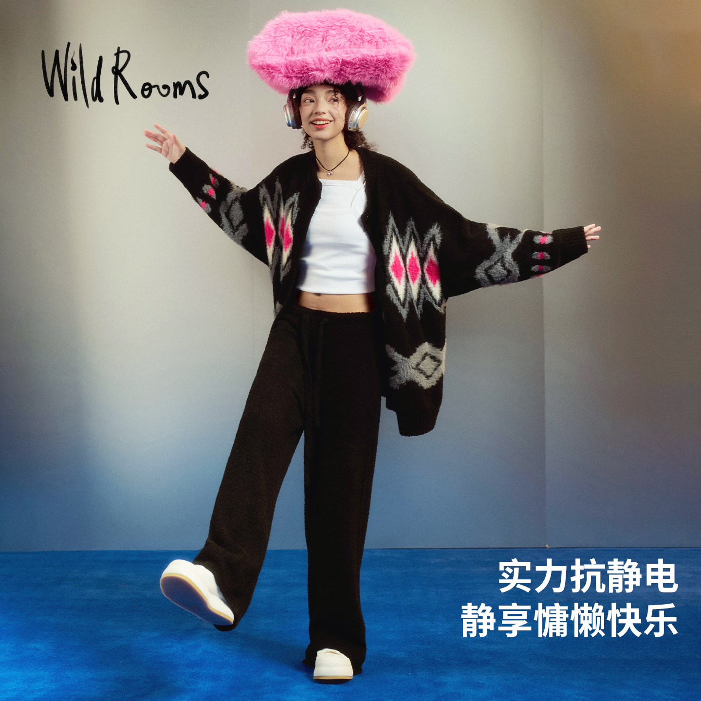 WildRooms原创设计印花睡衣女