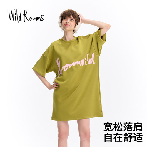 WildROOM新款夏女款宽松短袖睡衣