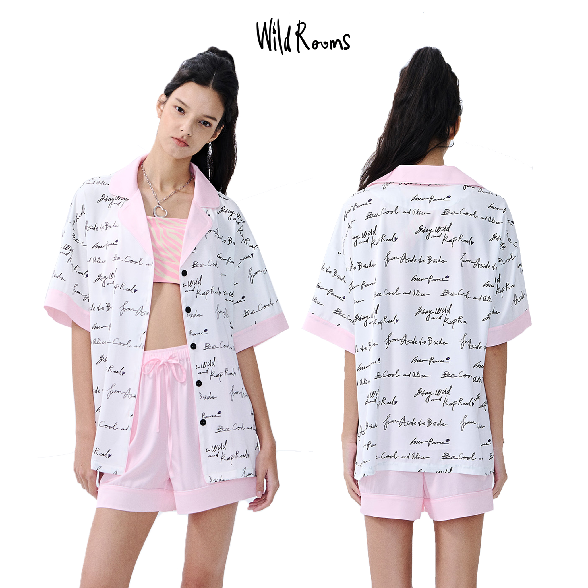 夏季短袖女士家居服WildRooms