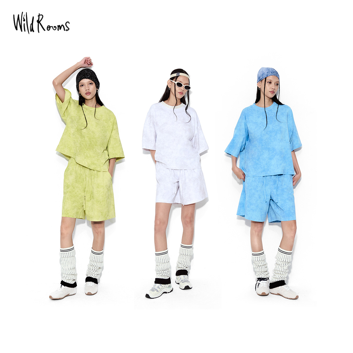 夏季针织短袖短裤WildRooms套装