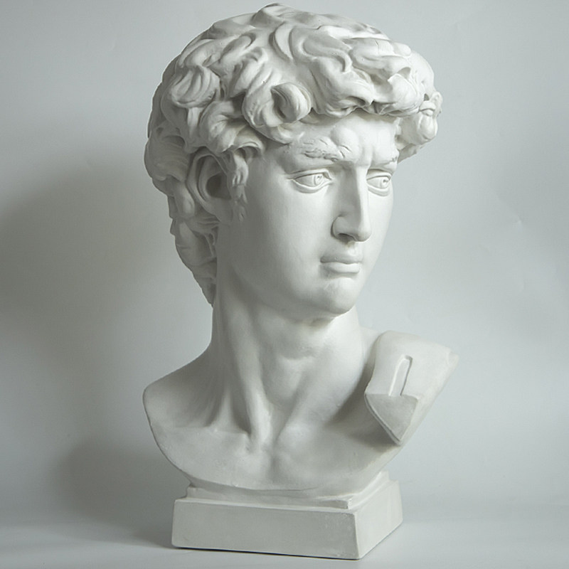 大卫石膏头像67cm石膏像艺考美术写生教具石膏雕塑几何体大卫头像