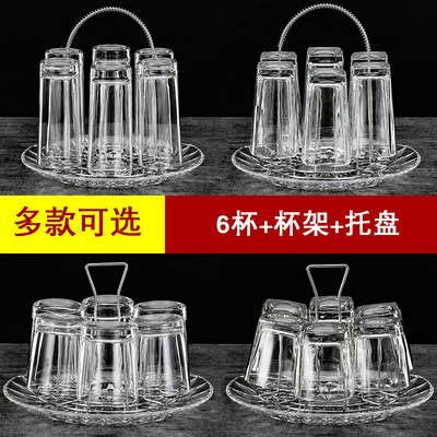 【6只装】ins简约玻璃杯拿铁咖啡杯果汁杯冷饮杯家用牛奶杯水杯