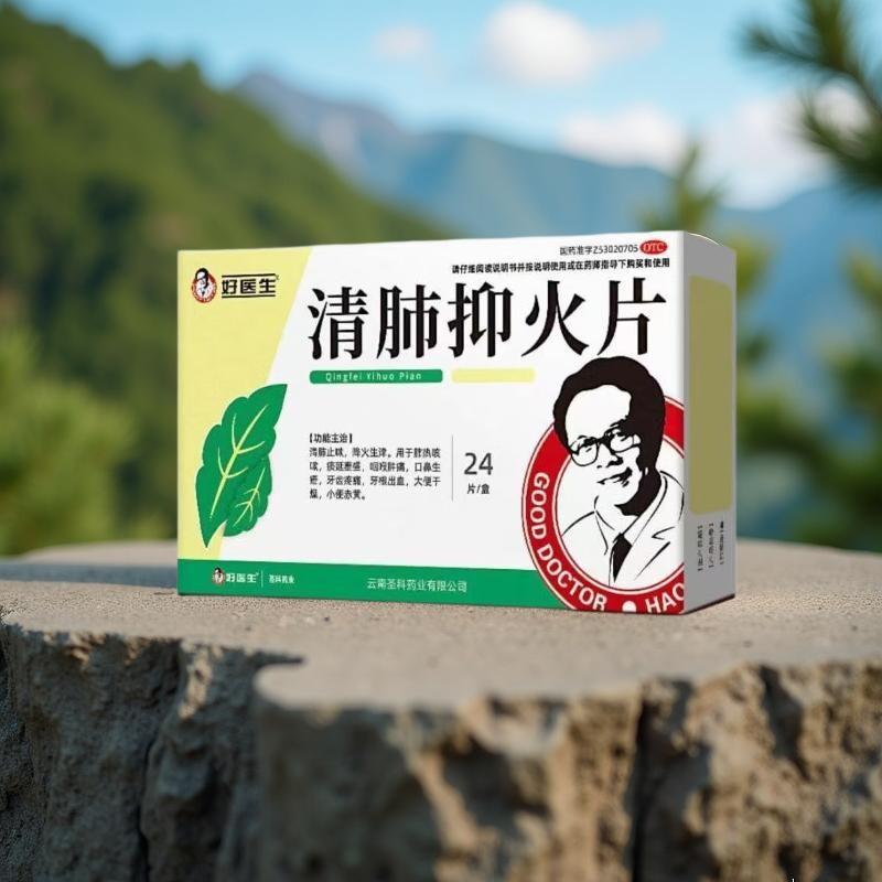 好医生 清肺抑火片 0.6g*24片/盒 清肺止嗽 降火生津