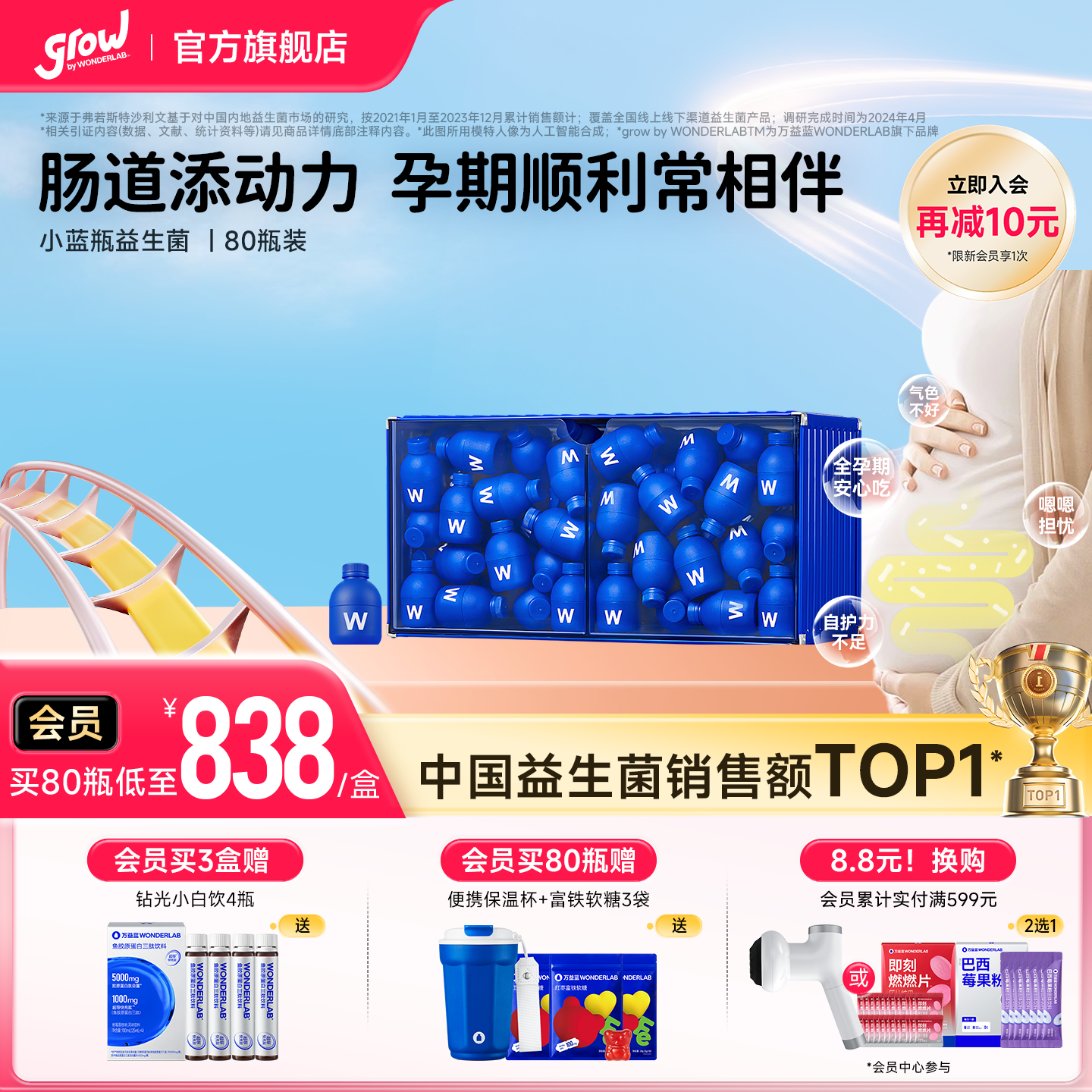 万益蓝WONDERLAB小蓝瓶益生菌