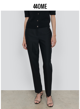 440ME女装 25秋季新品羊毛混纺锥型修身舒适西装式长裤FDFW0801W