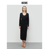 440ME26年春季 半身裙桑蚕丝混纺半身裙FESS0315K 针织修身 新品 女装