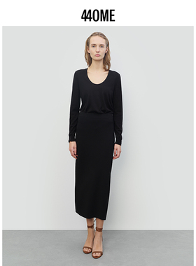 440ME26年春季新品女装针织修身半身裙桑蚕丝混纺半身裙FESS0315K