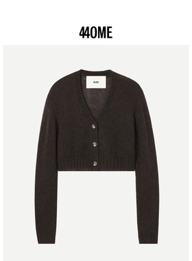 440ME女装 秋冬马海毛羊毛混纺轻薄长袖V领针织开衫外套FB3F0341K