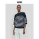 25秋季 新品 羊毛圆领中袖 440ME女装 毛衣海军风条纹针织衫 FDFW0508K
