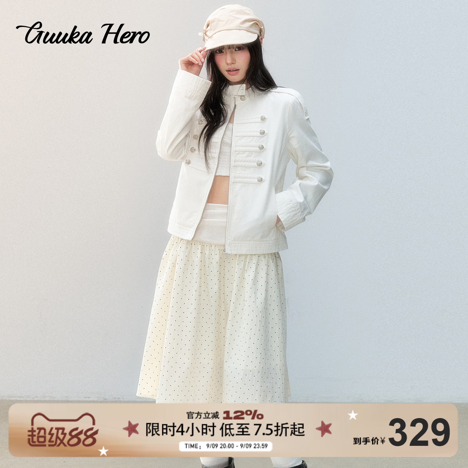 GUUKAHERO拿破仑立领短款夹克图片