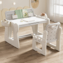 儿童学习桌书桌可升降桌椅写字桌宝宝幼儿桌子花生桌套装 手工桌凳