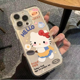 vivo煎蛋HelloKitty手机壳OPPO可爱iQOO13少女Reno12Pro心hello凯蒂Kitty猫KT女s20小众x200甜妹11适用neo10+