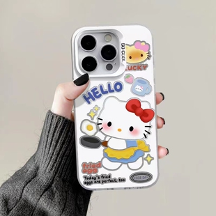 vivo煎蛋HelloKitty手机壳OPPO可爱iQOO13少女Reno12Pro心hello凯蒂Kitty猫KT女s20小众x200甜妹11适用neo10+