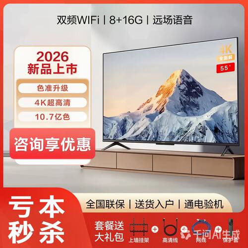 云海信 迪丽热巴推荐防爆MiniLED电视55寸电视机65【活动补贴】