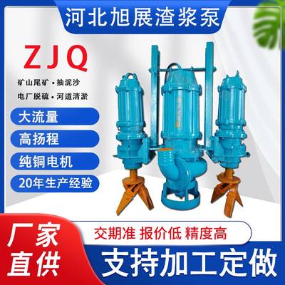 新款ZJQ潜水渣浆泵 船用高铬合金吸沙抽沙泵 河底清淤搅拌式泥浆