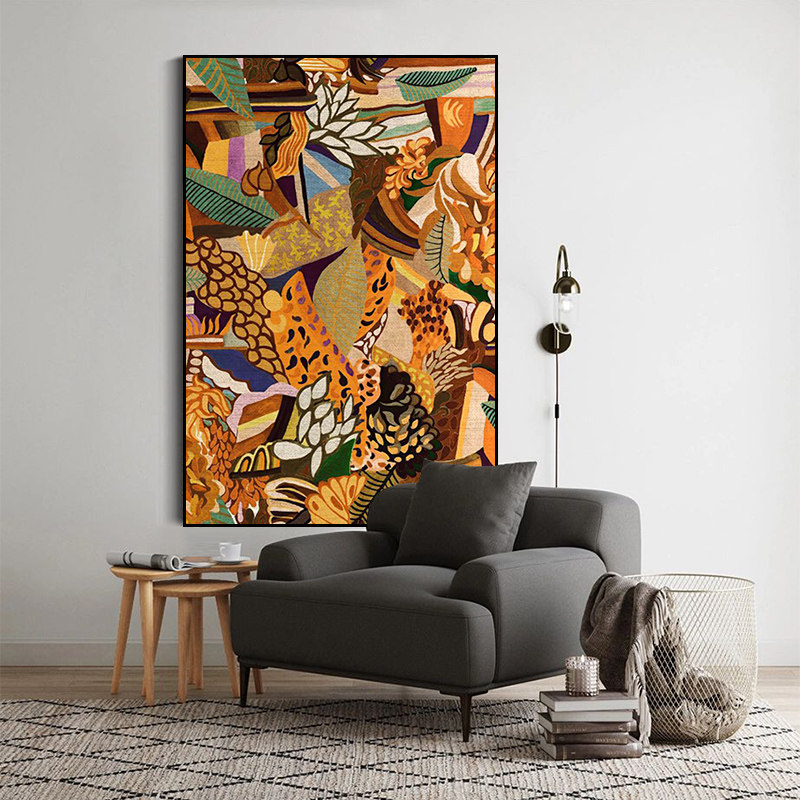 南洋风复古装饰画抽象艺术挂画彩色多巴胺客餐厅挂画楼梯间走廊,家居饰品,现代装饰画,淘宝优惠券,粉丝福利购,淘宝优惠卷