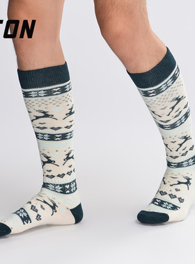 yeon滑雪袜子青少年成人加厚保暖含羊毛骑行热销户外长筒袜双板