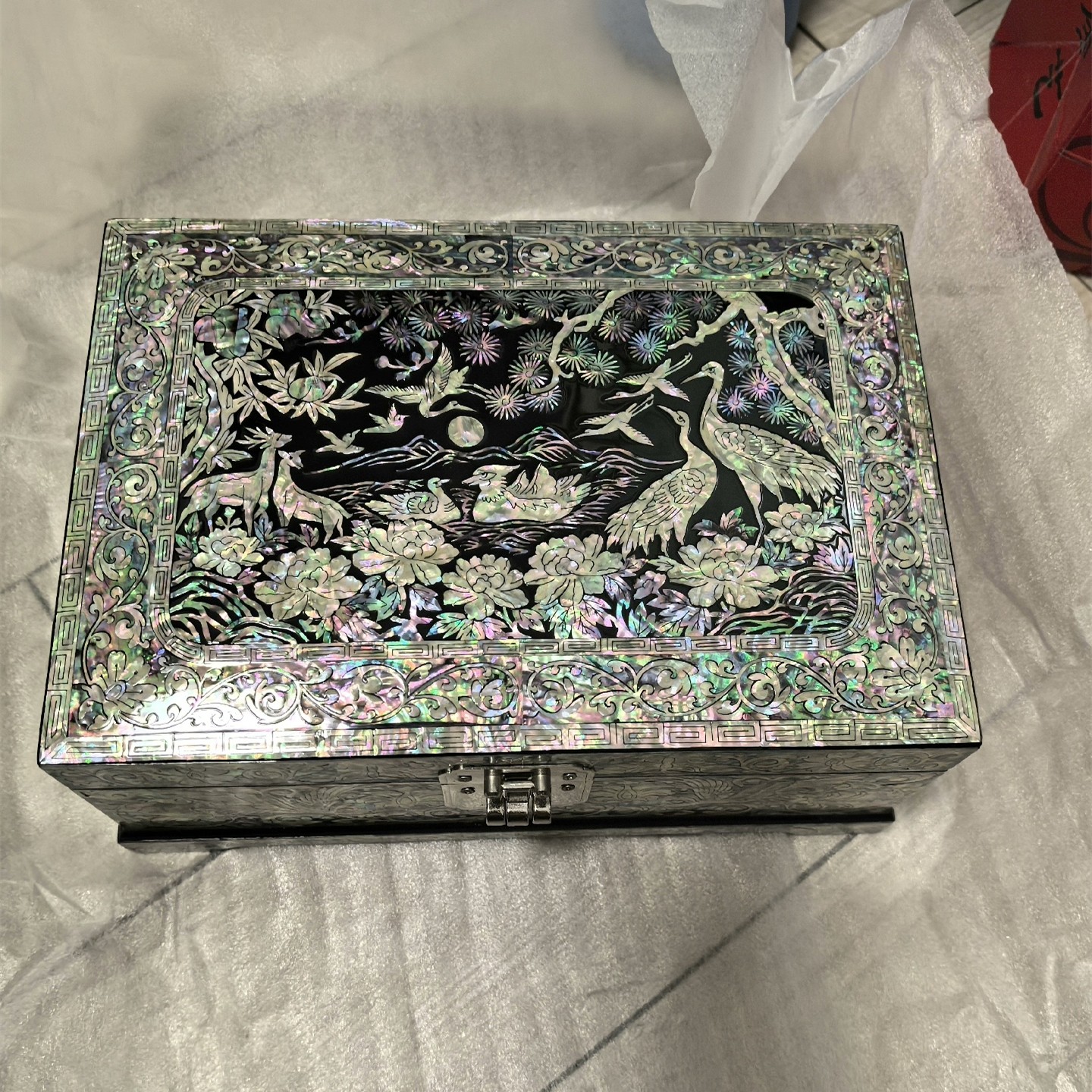 螺钿漆器首饰盒高档贝壳非遗新婚结婚礼物陪嫁生日商务礼品收纳盒