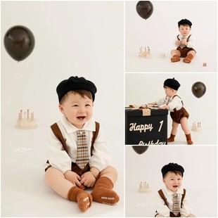 出租租赁益智园儿童摄影主题服装宝宝半岁一周岁照拍照衣服装道具