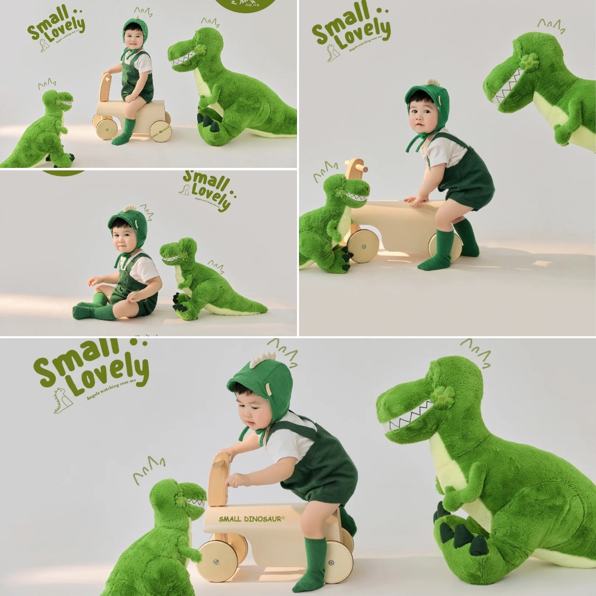 恐龙宝宝儿童摄影主题服装宝宝百天照周岁照拍照服装道具影楼推荐