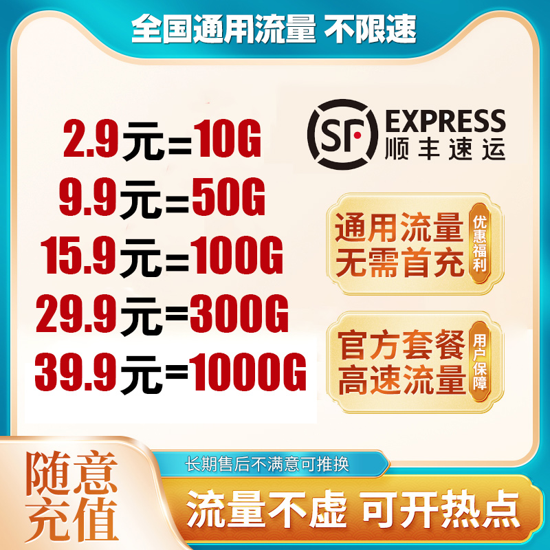 移动纯流量无线上网5G套餐无限网卡4g数据联通电信随身wifi路由器